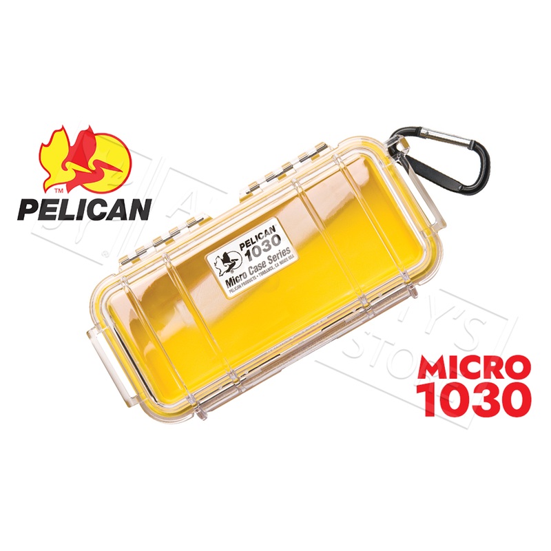 Pelican 1030 Micro Case, Clear w/Yellow Liner #1030-027-100