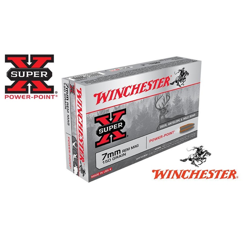 Winchester 7mm Rem Mag Super X, Power Point 150 Grain Box of 20 #X7MMR1