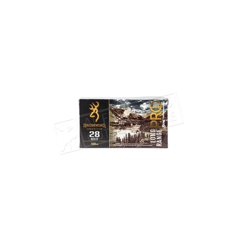 Browning Ammo 28 Nosler Long Range Pro Sierra Tipped, LRPM 160 Grains #B192500281