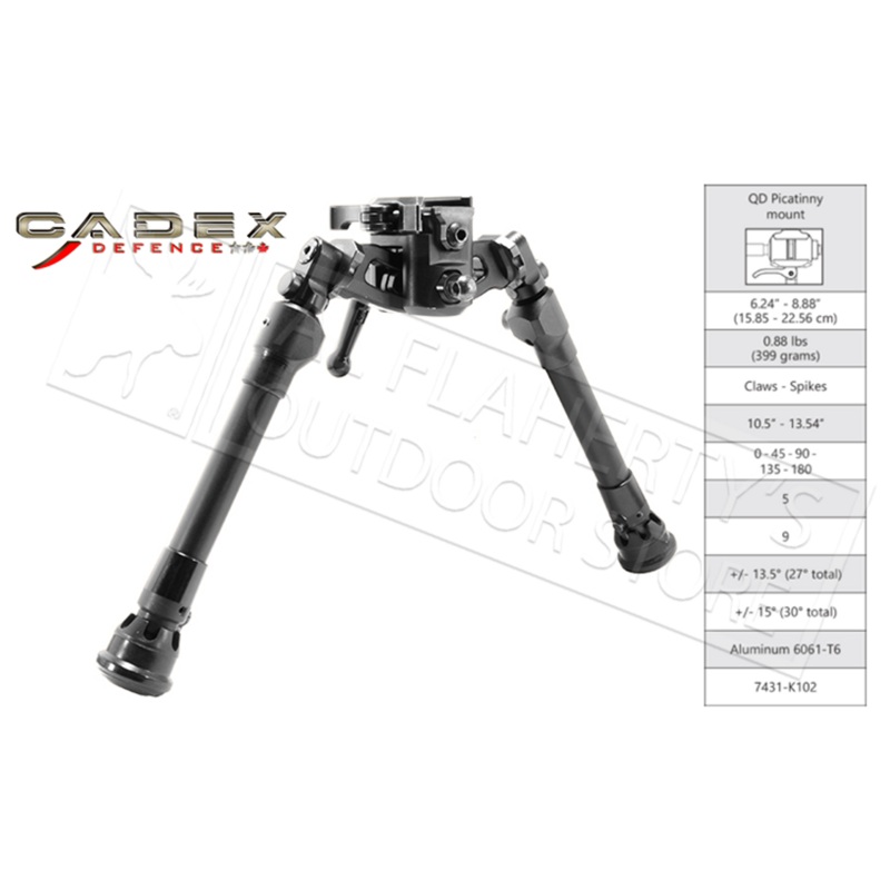Cadex Defence Falcon Lite Bipod – 6.25