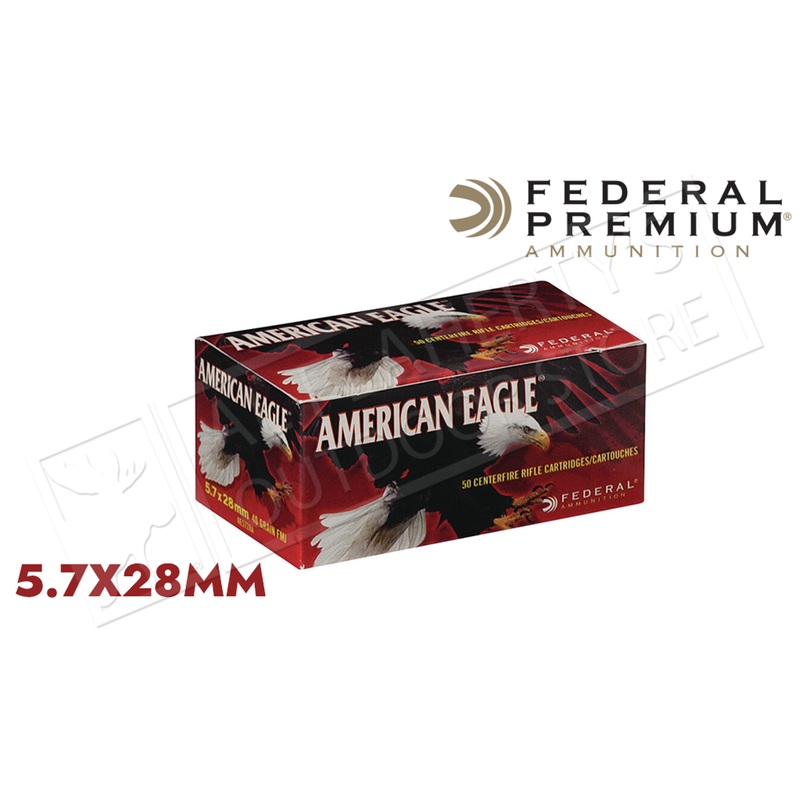Federal American Eagle 5.7×28 FMJ 40 Grain Box of 50  #AE5728A