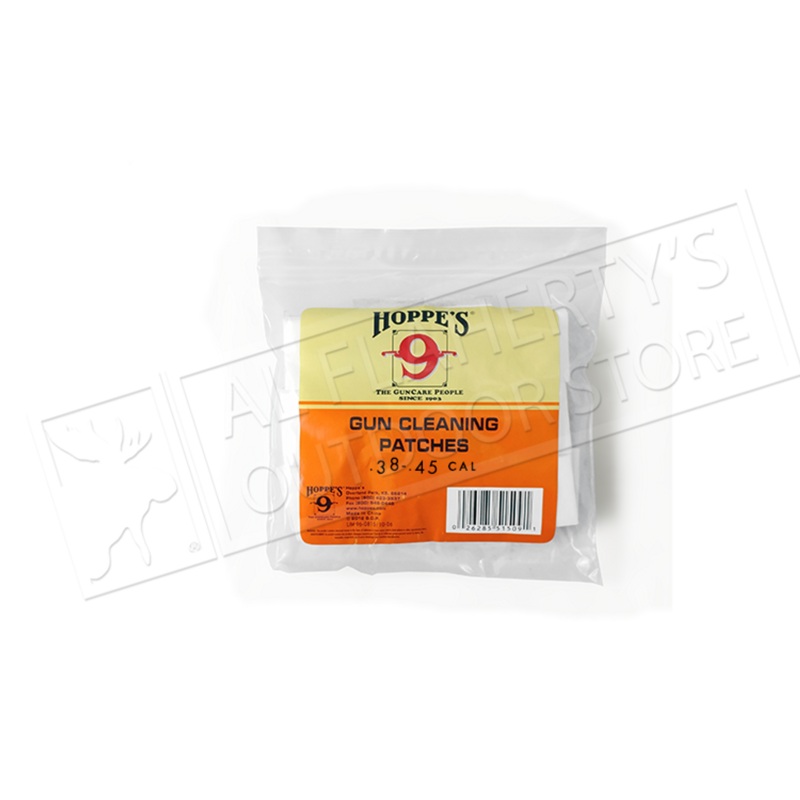 Hoppe’s Cleaning Patches .38 to .45 Caliber,.410-20ga Bulk 500 Pack #1204s