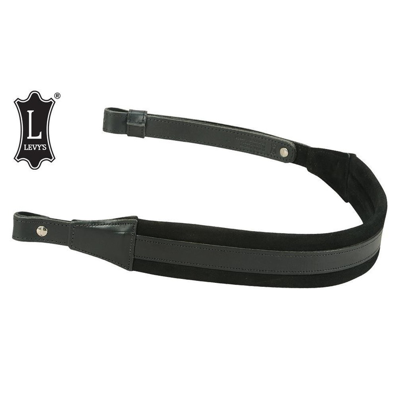 Levy’s Leathers Padded Suede and Leather Rifle Sling, Black & Black #SN14-BLK/BLK