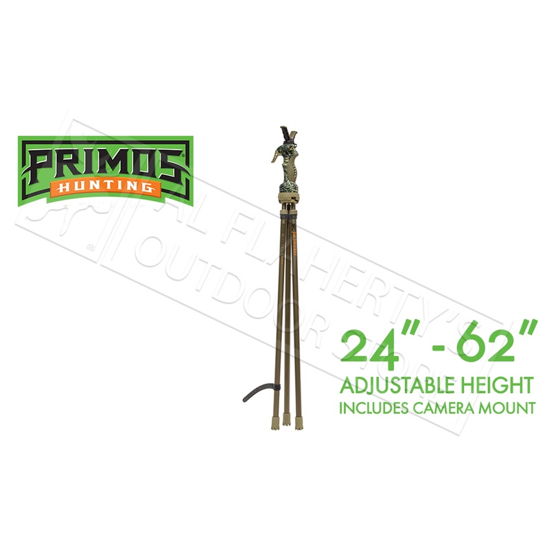 Primos Hunting Jim Shockey Tall Tripod Trigger Stick, Gen 3 Adjustable 24