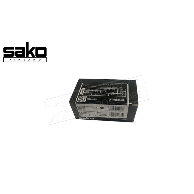 Sako Ammo 223 Rem Range Spearhead FMJ 50 Grain Box of 50 #C611105GSR6R