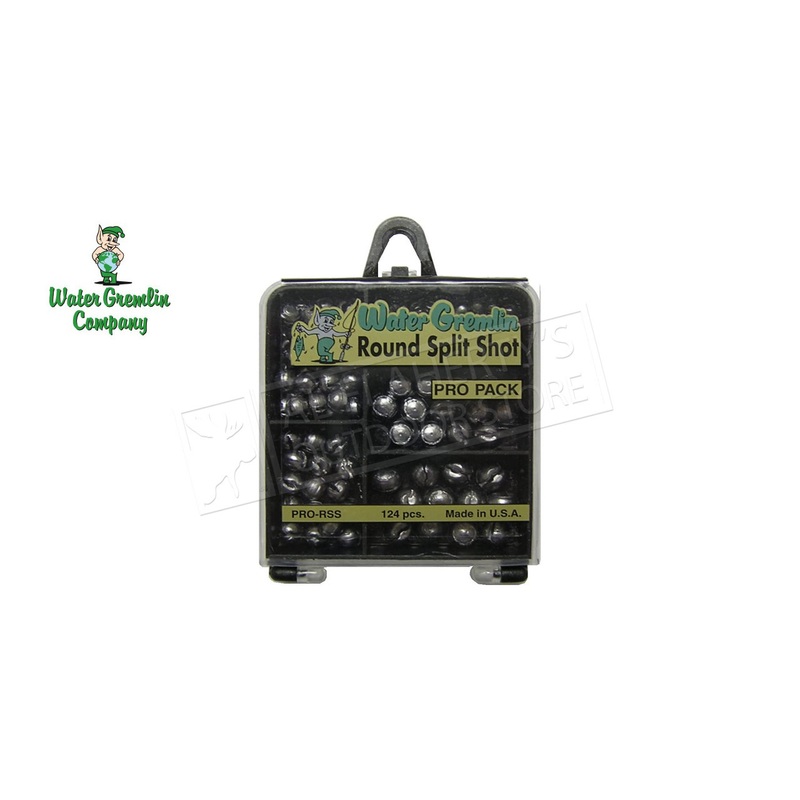 Water Gremlin Round Split Shot Sinker Selector, Pro Pack #SSRDPRO