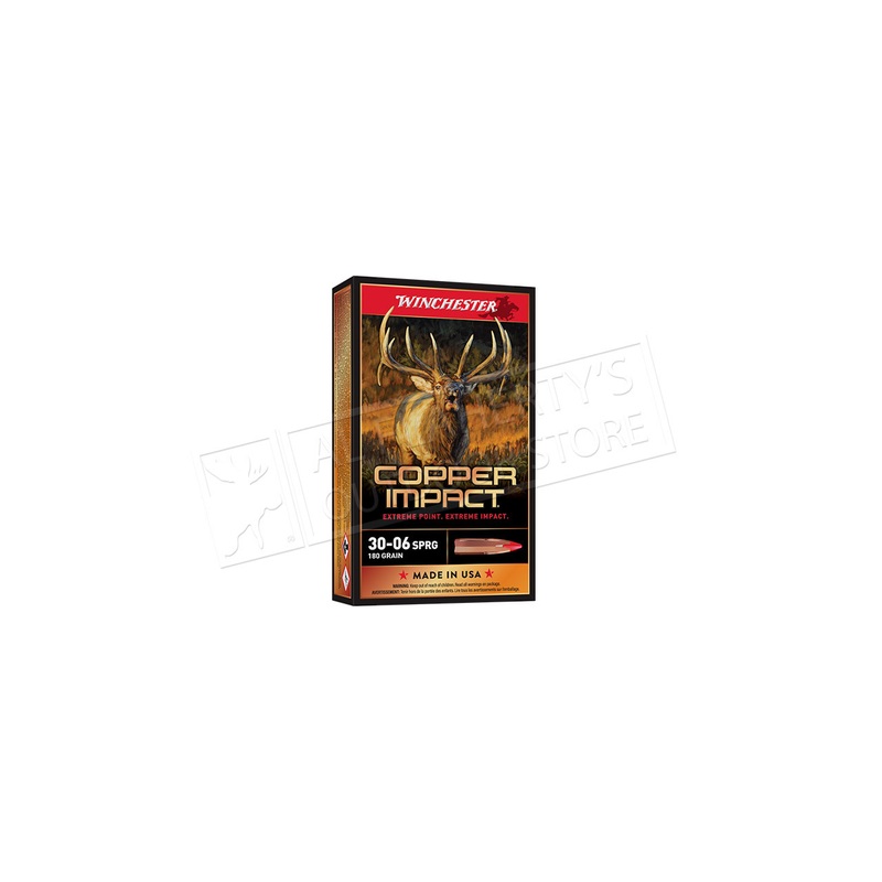Winchester 30-06 SPRG Copper Impact, 180 Grain, Box of 20 #X3006CLF2