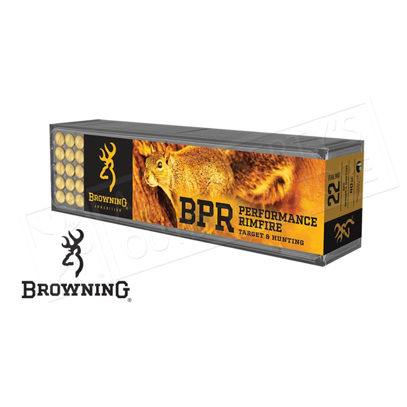 Browning Ammo 22LR BPR Target and Hunting 40 Grain, High Velocity Box of 100 #B194122100