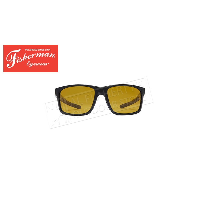 Fisherman Eyewear Pargo – Shiny Black with Amber Lens #50713003
