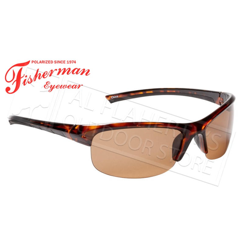 Fisherman Eyewear Tern Polarized Glasses, Shiny Tortoise Frame with Brown Lens #50590202