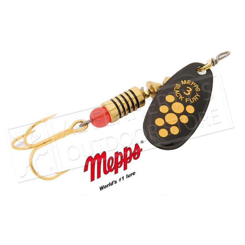 Mepps Black Fury Spinners, Inline, Treble Hook, Size 4, 1/3 oz. #BF4