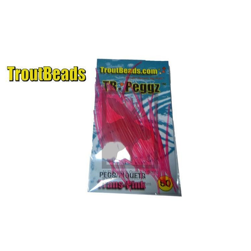 TroutBeads.com TB Peggz, Transparent Pink, Pack of 50 #TBPG-PK