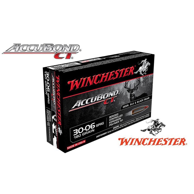 Winchester 30-06 Springfield Accubond CT, Polymer Tipped 180 Grain Box of 20 #S3006CT