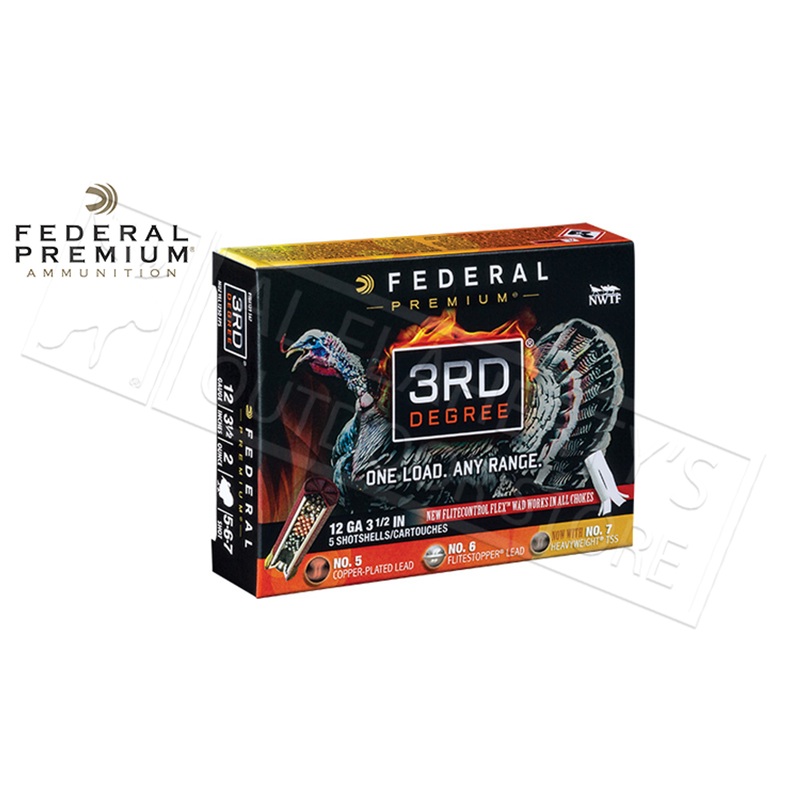 Federal 3rd Degree Turkey Shells 12 Gauge 3.5