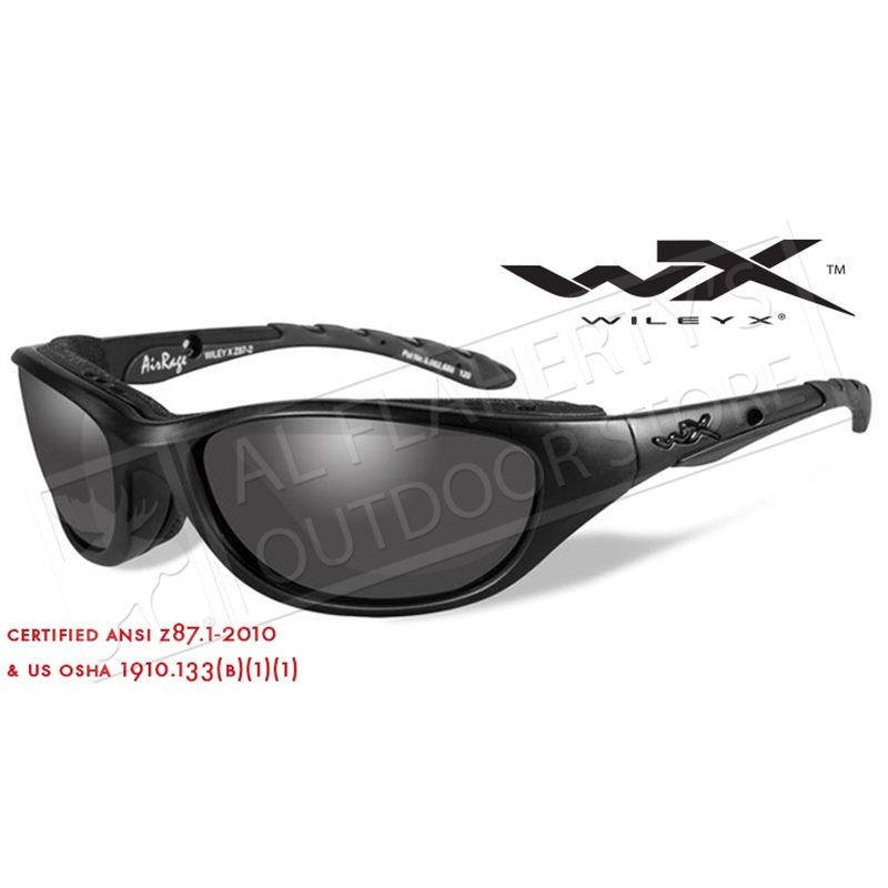 Wiley X AirRage Shooting Glasses with Grey Lens and Matte Black Frame #694