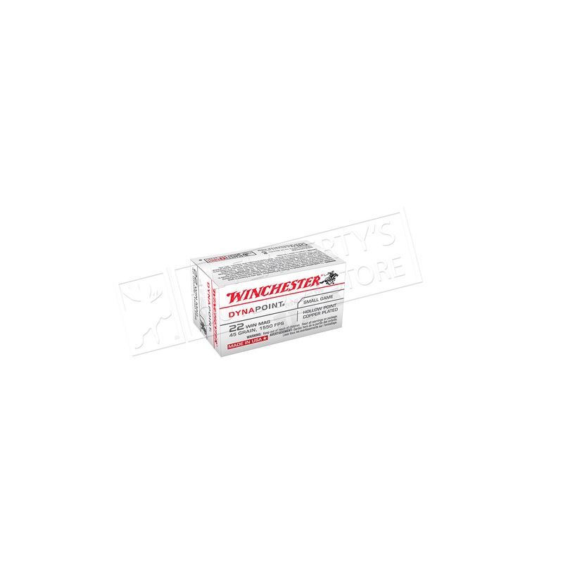 Winchester 22 Win Mag Dynapoint, 45 Grain, Box of 50 #USA22M