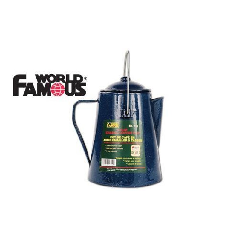 World Famous 9 Cup Enamel Coffee Pot #719