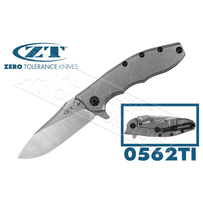 Zero Tolerance 0562TI Rick Hinderer Titanium KVT Flipper #0562TI