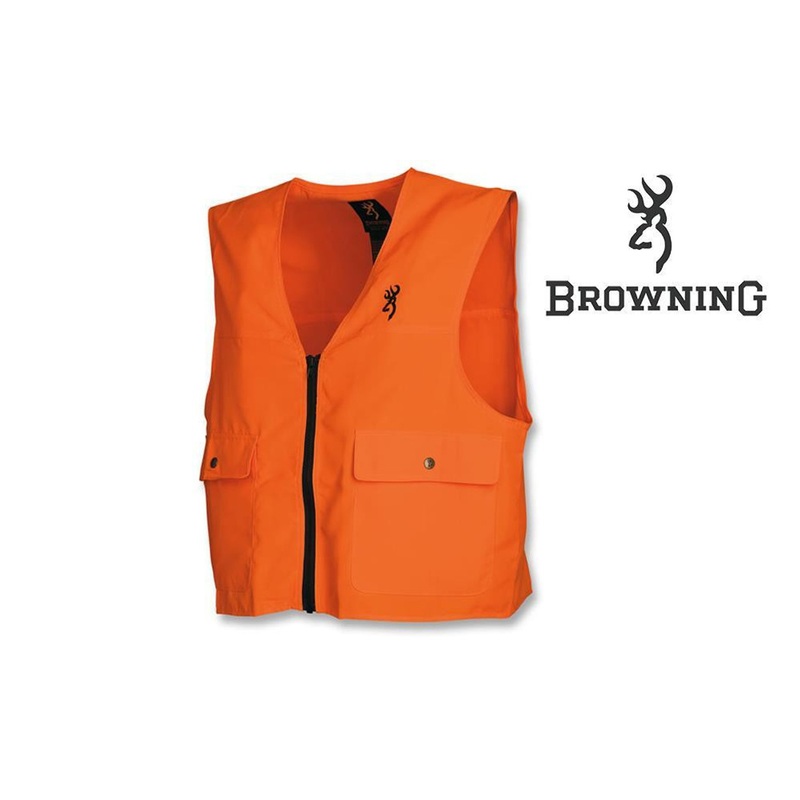 Browning Blaze Orange Hunting Safety Vest in Various Sizes #30510001