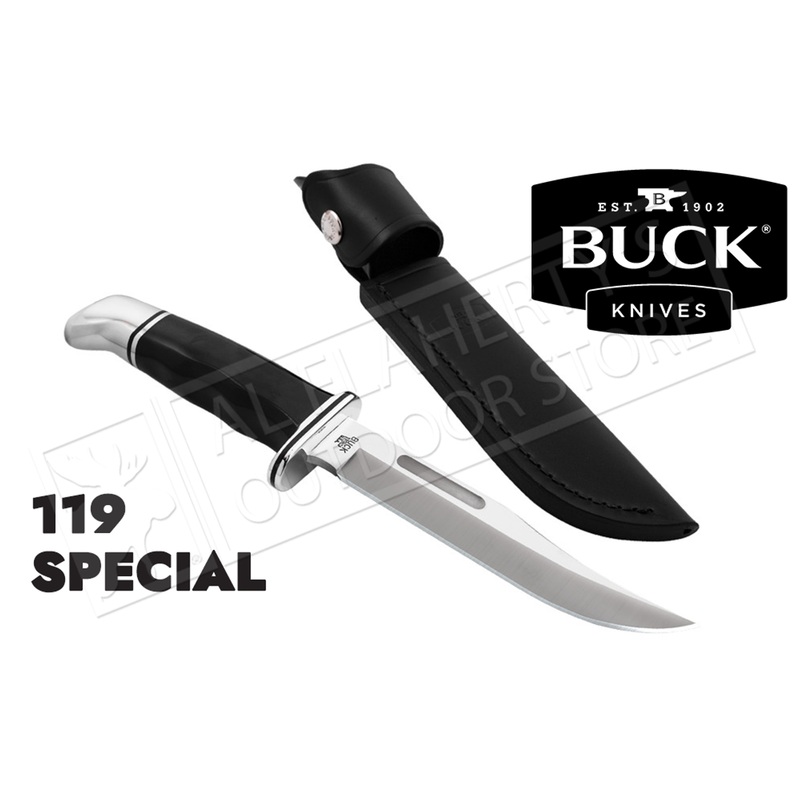 Buck Knives 119 Special Fixed Blade with Black Handle #0119BKS-B