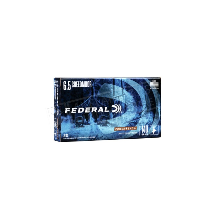 Federal Power-Shok Rifle 6.5 Creedmoor, 140 Grain, Box of 20 #65CRDB