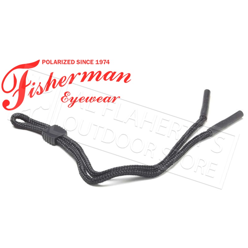 Fisherman Eyewear Rubber Tip Retaining Cord for Glasses, BLack #90063