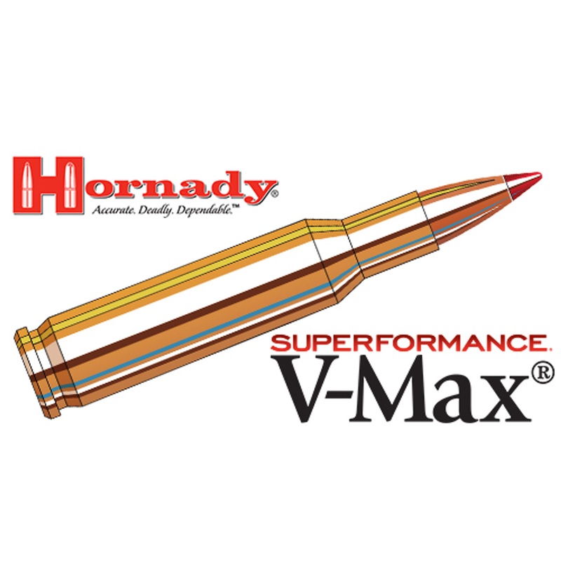 Hornady 222 REM Superformance, V-MAX 50 Grain Box of 20 #8316