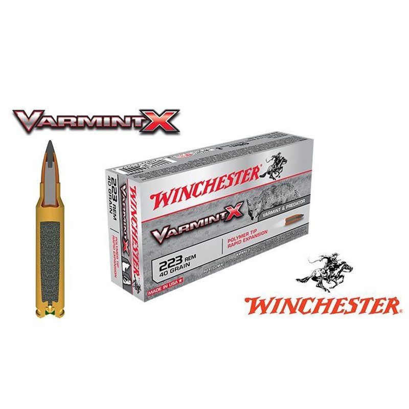 Winchester .223 Rem Varmint X, Polymer Tipped 40 grain Box of 20 #X223P1