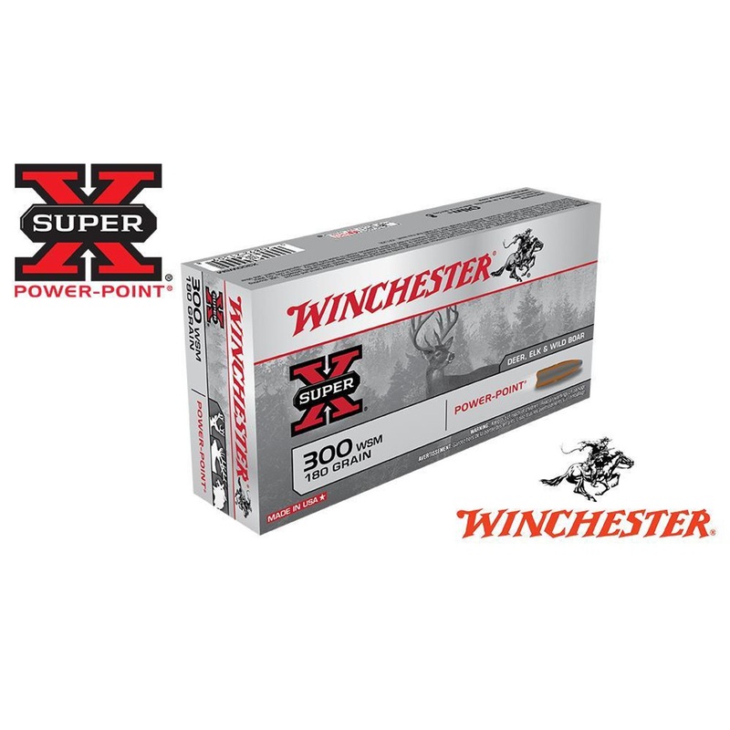 Winchester 300 WSM Super X, Power Point 180 Grain Box of 20 #X300WSM