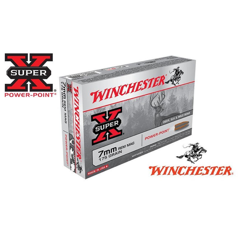Winchester 7mm Rem Mag Super X, Power Point 175 Grain Box of 20 #X7MMR2