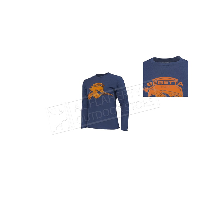 Beretta Birdy T-Shirt Long Sleeve, Navy #TS202T18900530