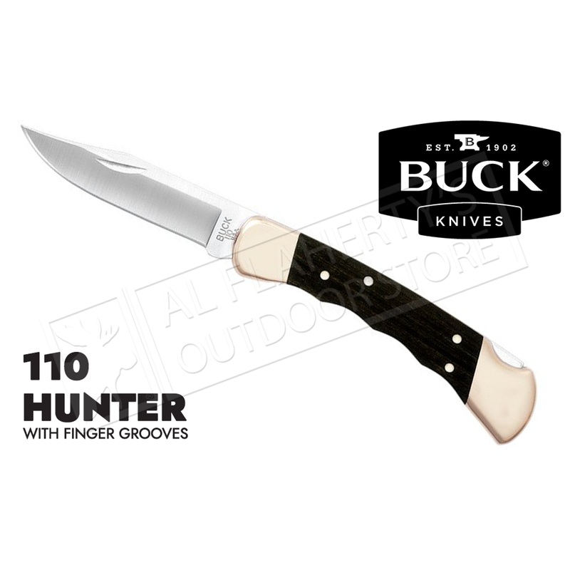 Buck Knives 110 Folding Hunter with Finger Grooves #0110BRSFG-B