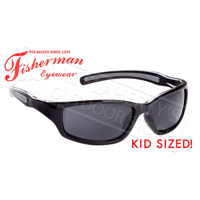 Fisherman Eyewear Bluegill Kids Polarized Sunglasses, Black with Grey Lens #50543001