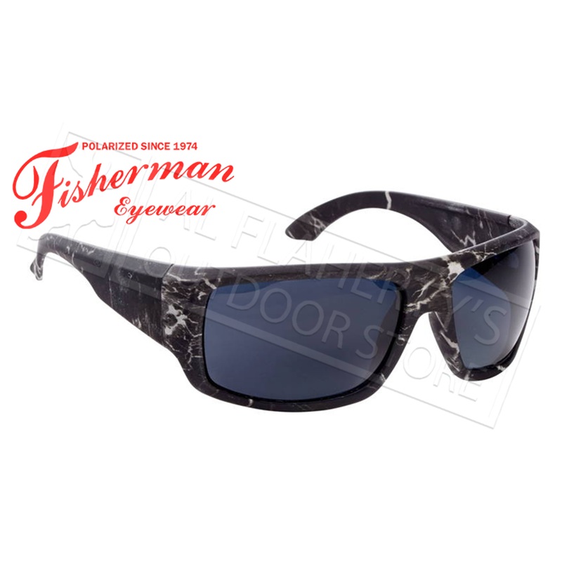 Fisherman Eyewear Everglade Polarized Sunglasses, Black Stormcloud with Grey Lens #50490001