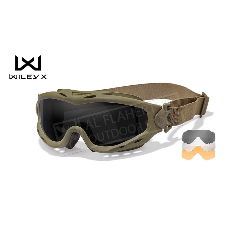 Wiley X Spear Ballistic Goggles with Grey/Clear/Rust/Tan Lens Frame #SP293T
