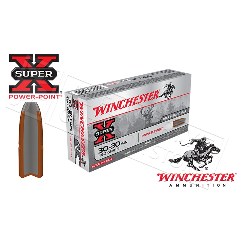 Winchester 30-30 WIN Super X, Power Point 150 Grain Box of 20 #X30306