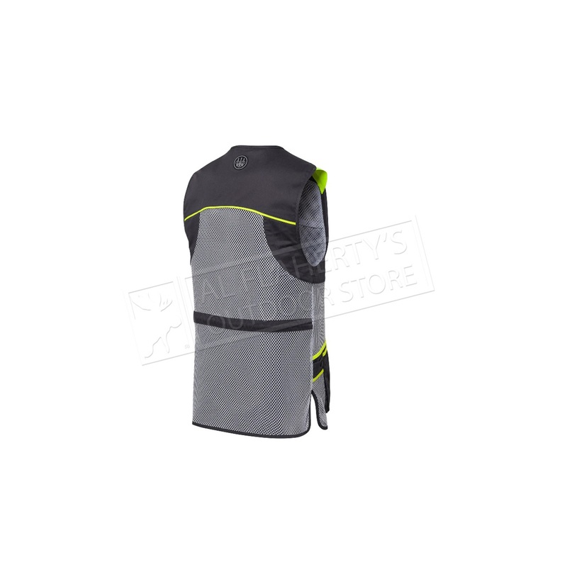 Beretta Full Mesh Shooting Vest, Ebony & Ice Grey #GT671T155309SZ
