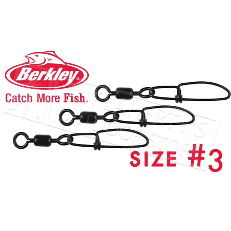 Berkley Cross-Lok Snap Swivels, Size 3 Pack of 3 #P3XSB