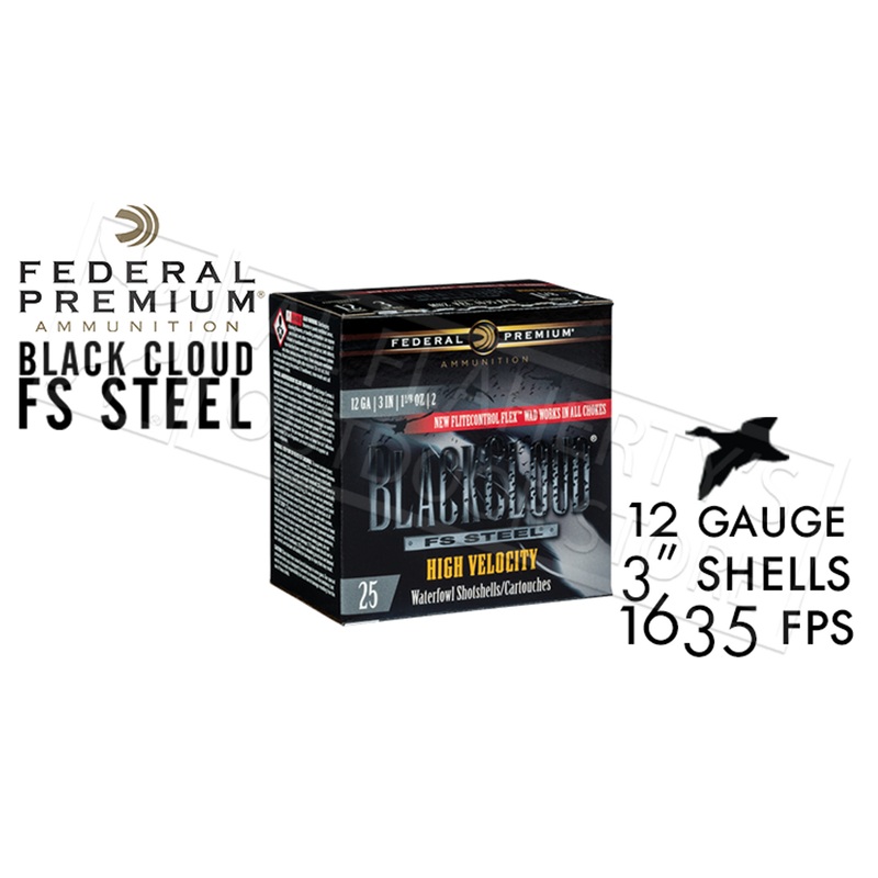 Federal Black Cloud FS Steel High Velocity with FliteControl Flex Wad 12 Gauge #2 to #BB Shot 3