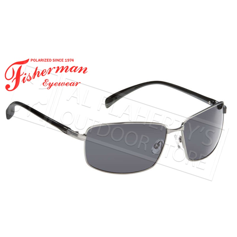 Fisherman Eyewear Harbor Polarized Glasses, Matte Gunmetal Frame with Gray Lens #50262301