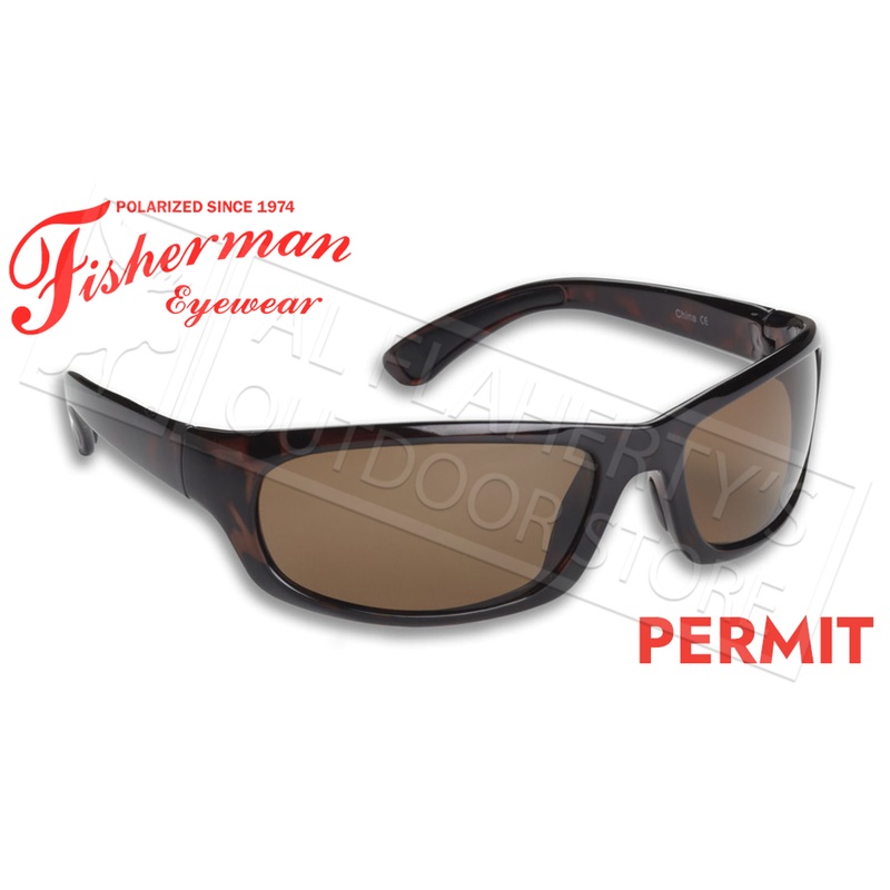 Fisherman Eyewear Permit Polarized Sunglasses, Brown Tortoise Frame with Brown Lens #90618N