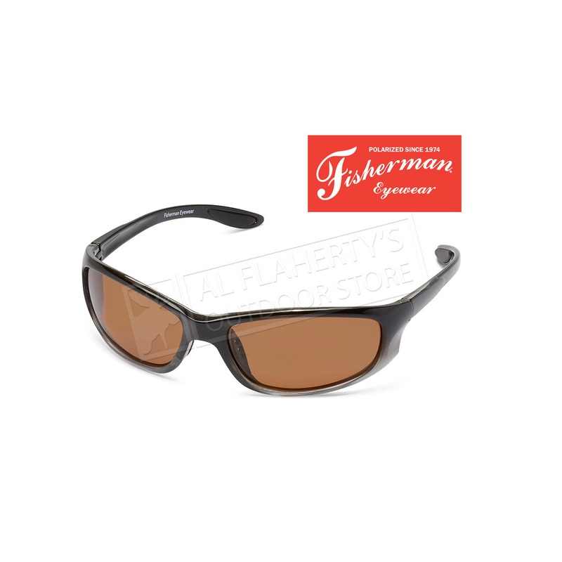 Fisherman Eyewear Riptide Moss Fade Frame Brown Polarized Lens #90745N