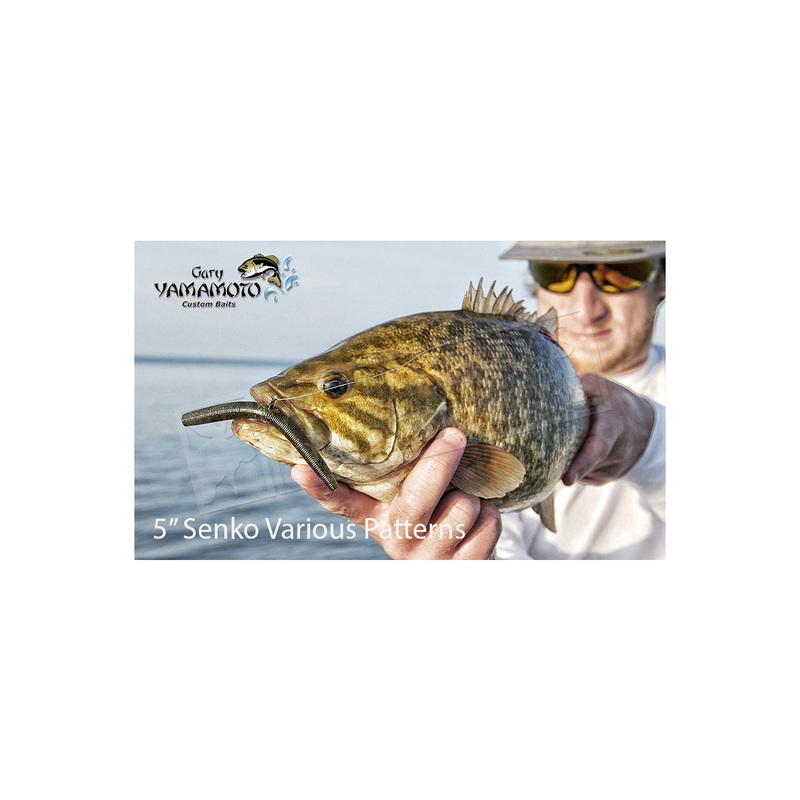 Gary Yamamoto Yamasenko 5-Inch Worms, Various Patterns #9-10