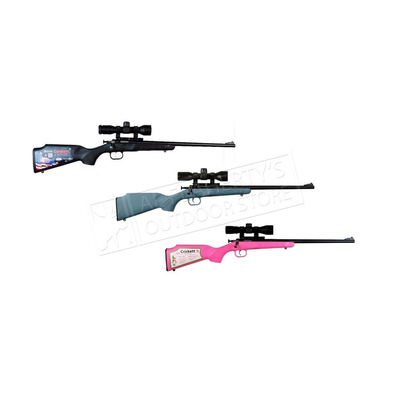 Keystone Crickett Youth Rifle Package with 4x32mm Scope in Various Colours #KSAPKG