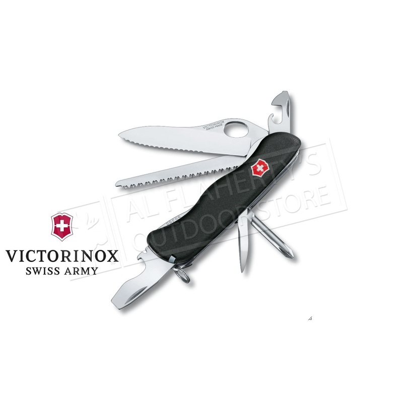 Victorinox Swiss Army One Hand Trekker Knife, Black #0.8463.MW3-033-X1