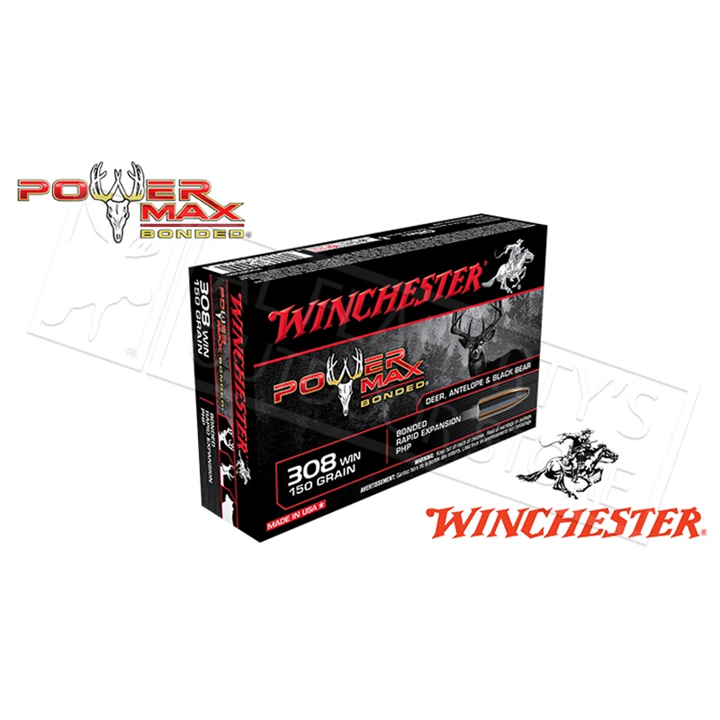 Winchester 308 WIN Power Max, Bonded HP 150 Grain Box of 20 #X3085BP