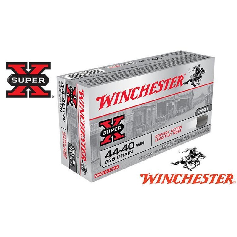 Winchester .44-40 Super-X, Cowboy Action Lead Flat Nose 225 Grain Box of 50 #USA4440CB