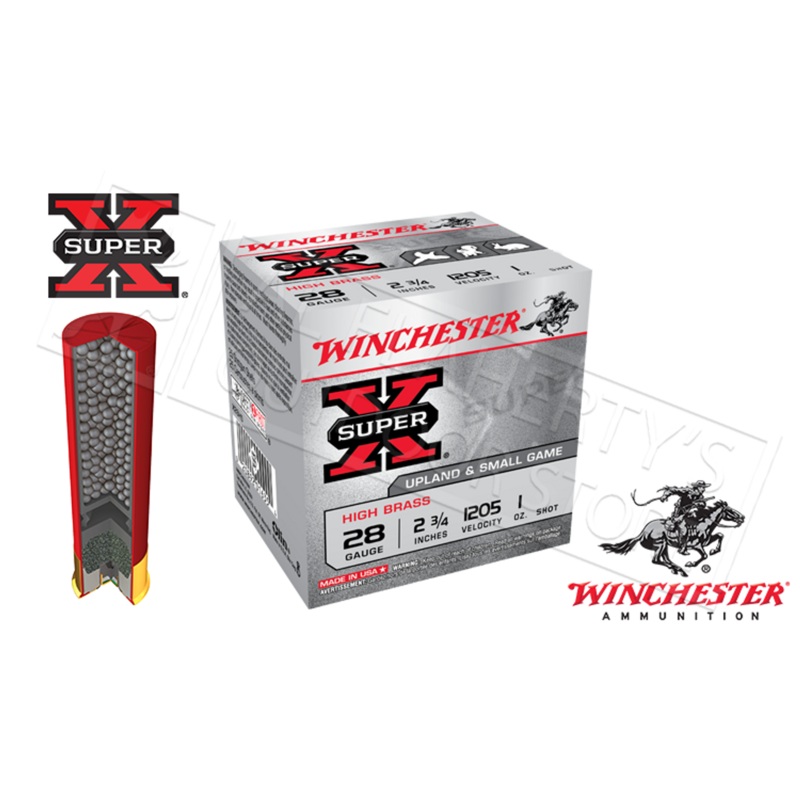 Winchester Super X Upland High Brass Shells 28 Gauge 2-3/4