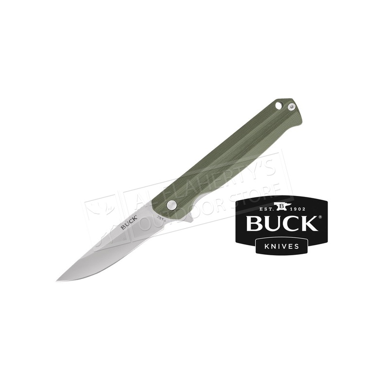 Buck Knives 251 Langford Folding Knife, G10, Green #0251GRS-B