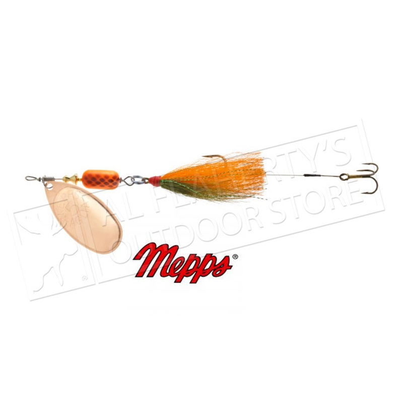 Mepps Trolling Rig, Tinsel Dressed Treble with Trailer Hook, 3/16 oz. #TR3TN